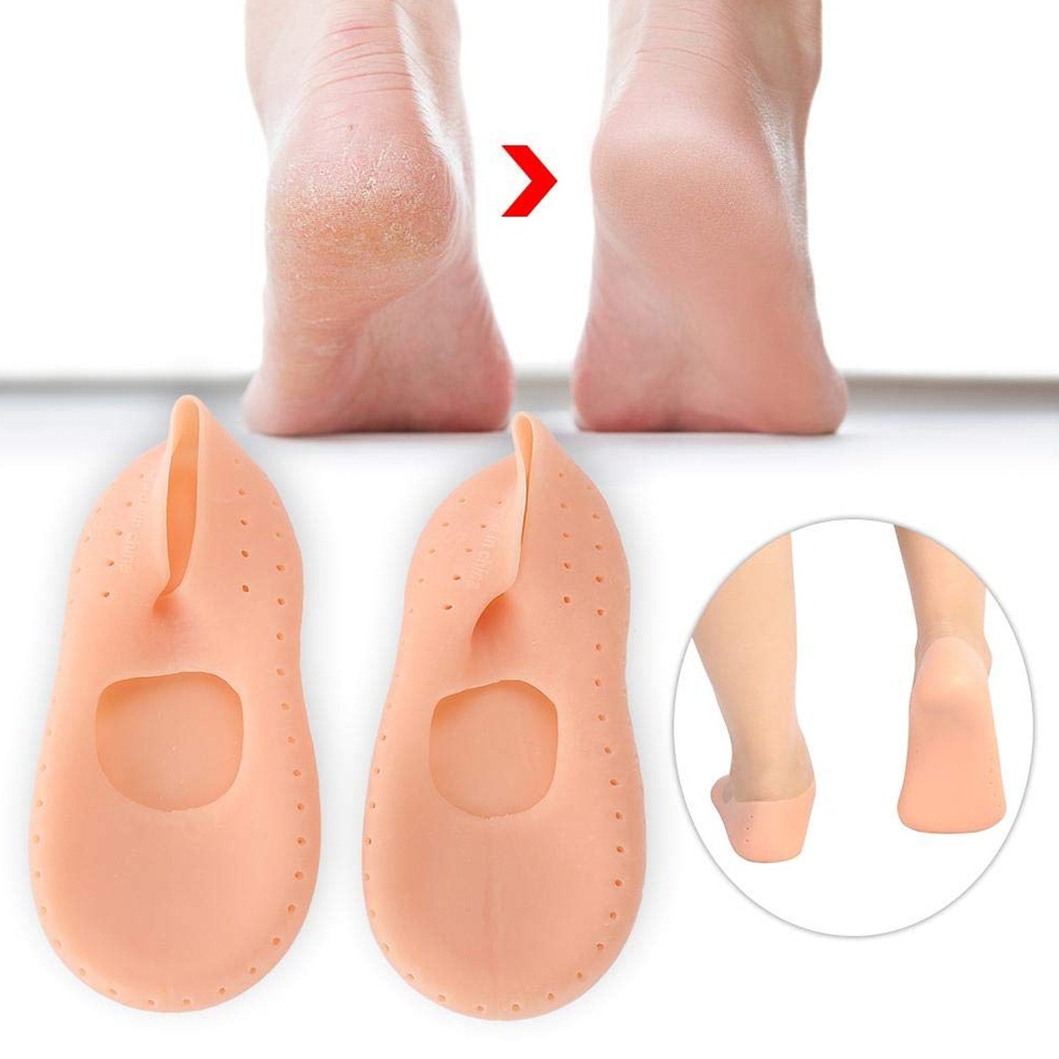 Anti-crack silicone gel socks for foot protection Anti-crack silicone gel socks for foot protection